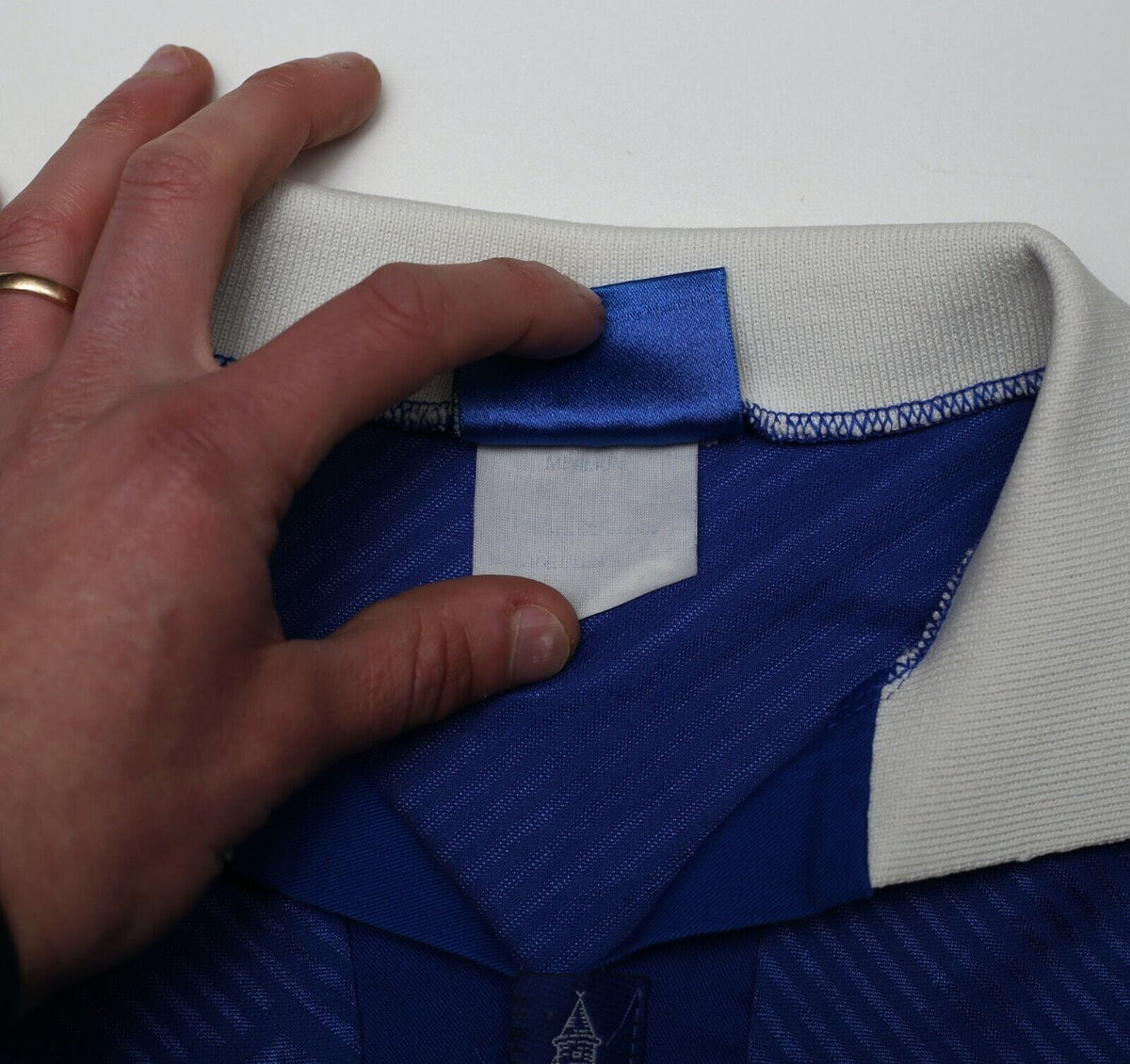 1993/95 FERGUSON #9 Everton Vintage Umbro Home Football Shirt (S)