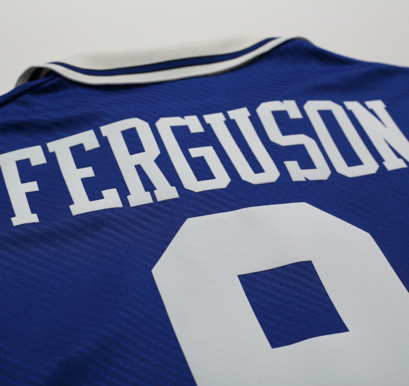 1993/95 FERGUSON #9 Everton Vintage Umbro Home Football Shirt (S)
