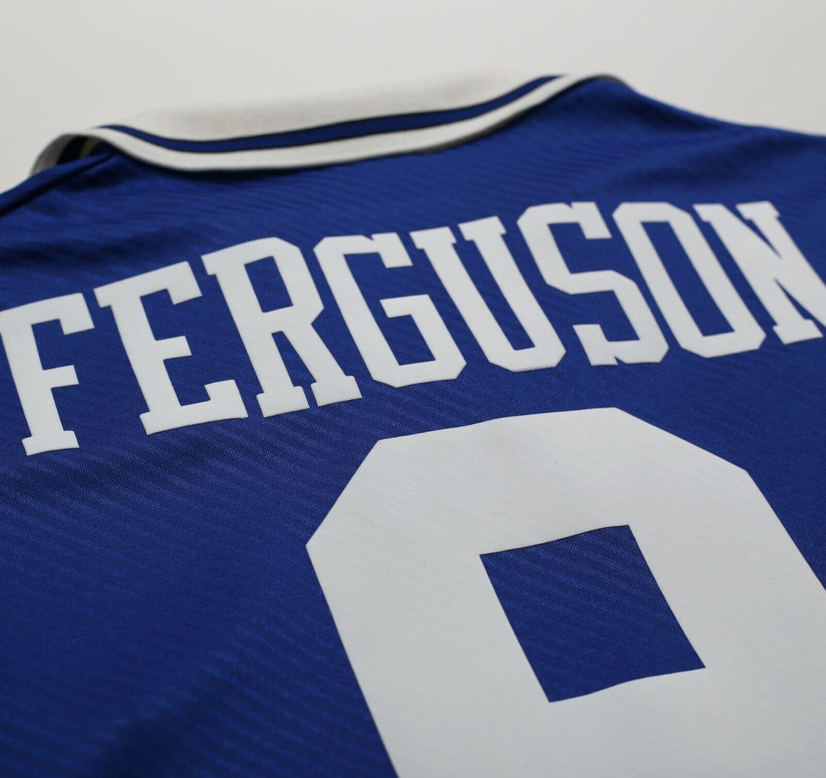 1993/95 FERGUSON #9 Everton Vintage Umbro Home Football Shirt (S)