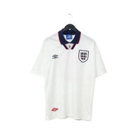 1993/95 Gascoigne #8 England Vintage Umbro Home Football Shirt (L)