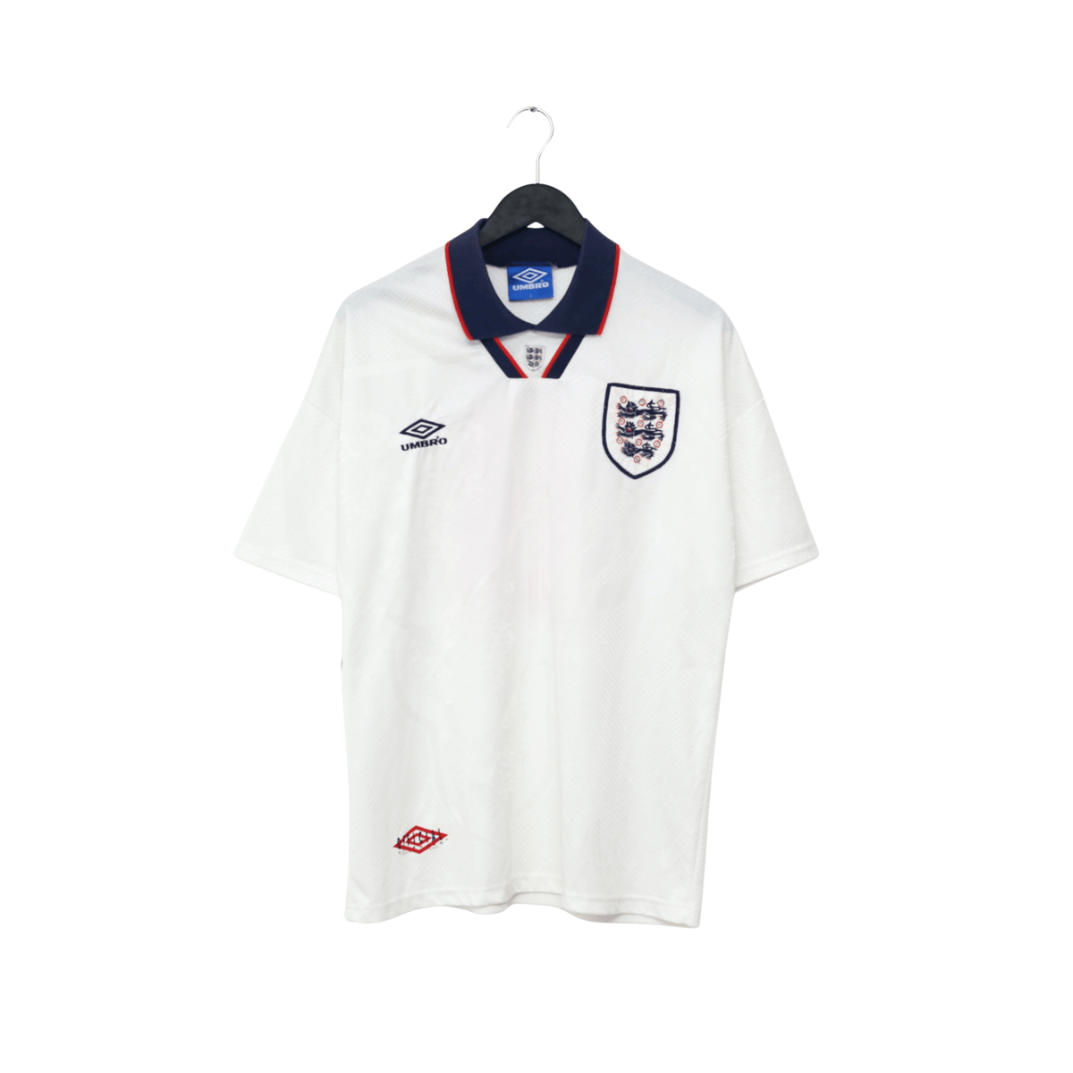 1993/95 Gascoigne #8 England Vintage Umbro Home Football Shirt (L)