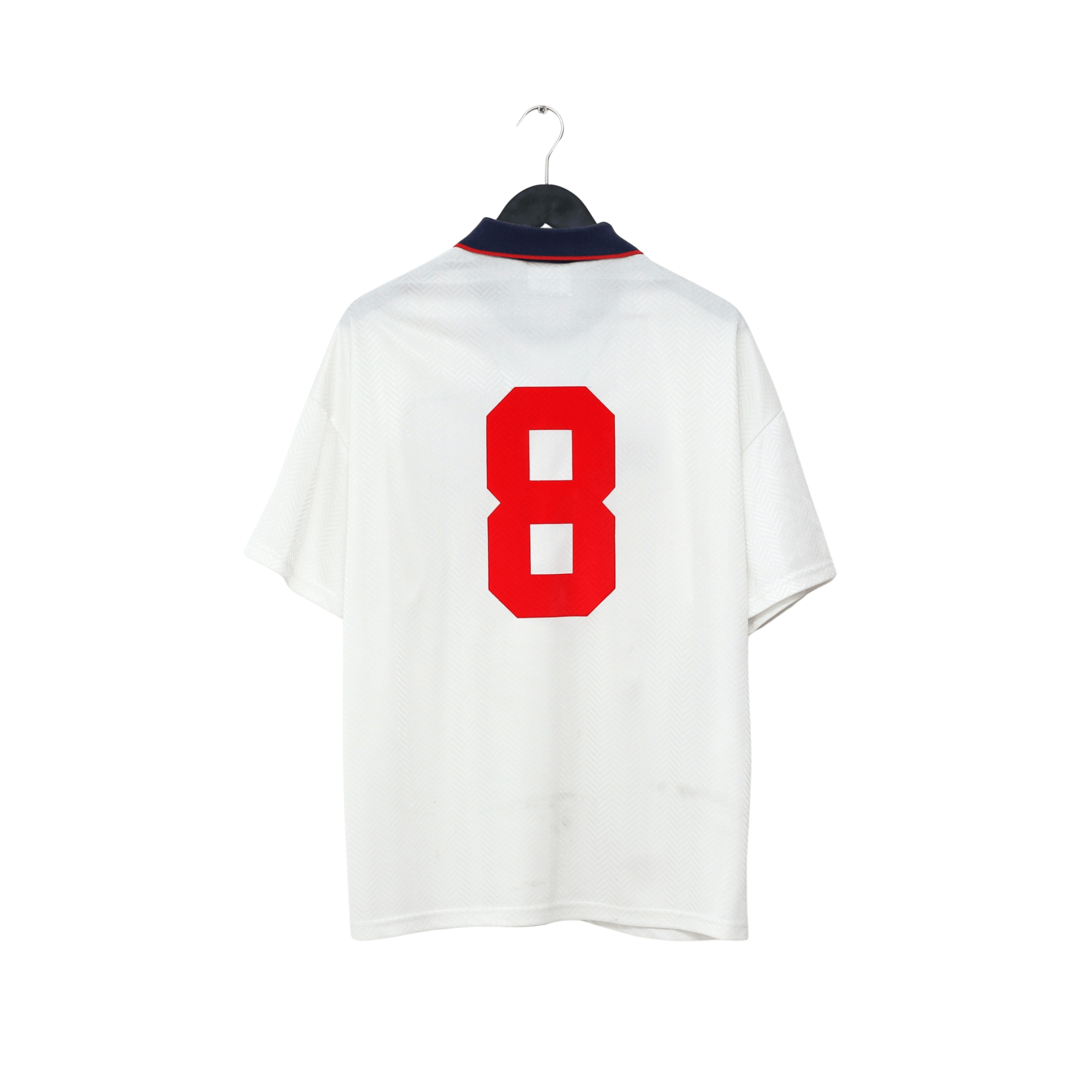 1993/95 Gascoigne #8 England Vintage Umbro Home Football Shirt (L)
