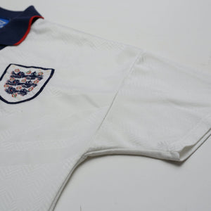 1993/95 Gascoigne #8 England Vintage Umbro Home Football Shirt (L)
