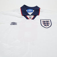 1993/95 Gascoigne #8 England Vintage Umbro Home Football Shirt (L)