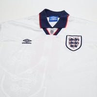 1993/95 Gascoigne #8 England Vintage Umbro Home Football Shirt (L)