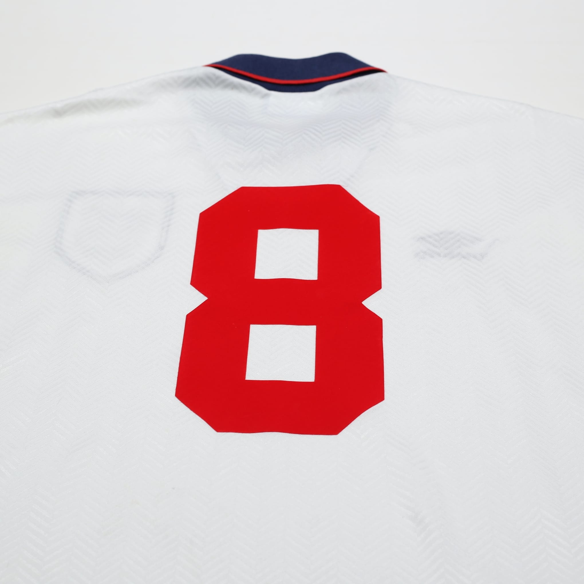 1993/95 Gascoigne #8 England Vintage Umbro Home Football Shirt (L)