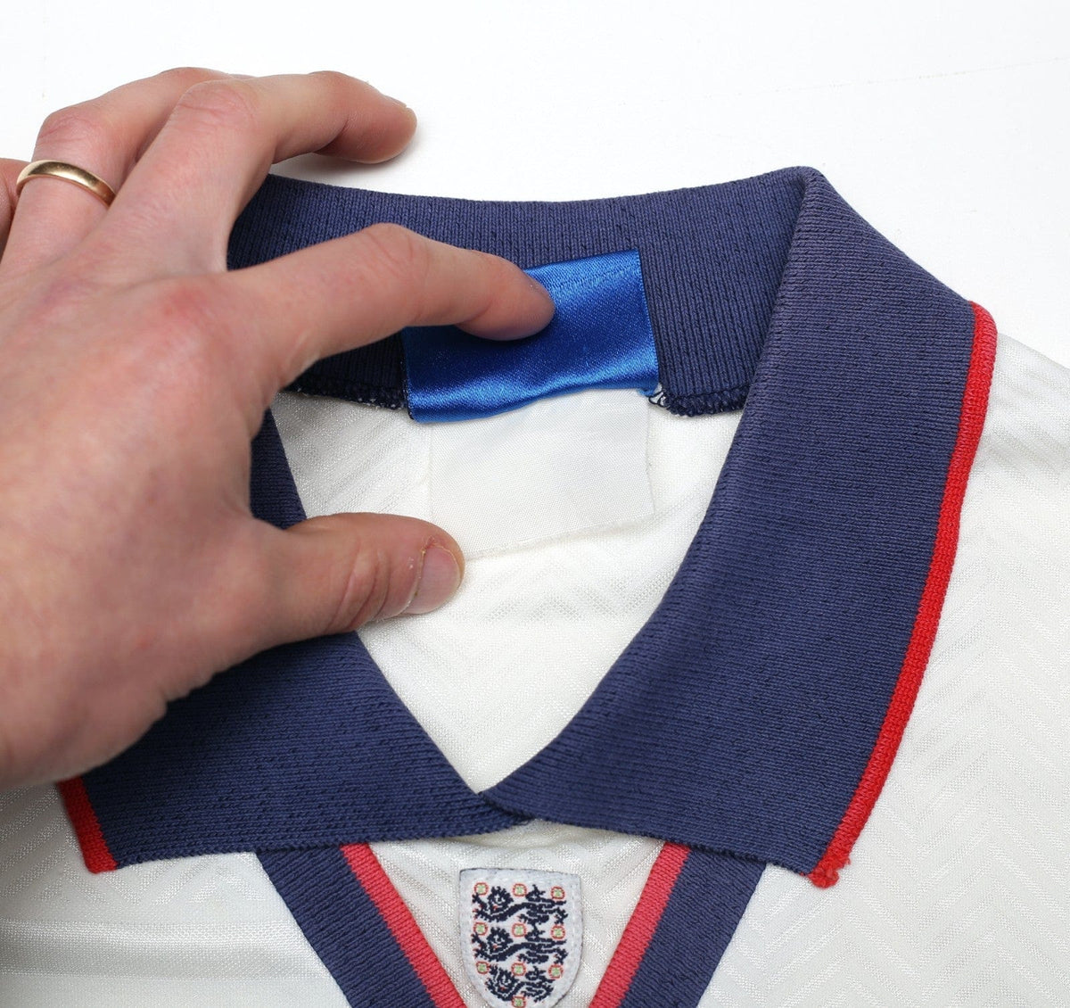 1993/95 GASCOIGNE #8 England Vintage Umbro Home Football Shirt (M)