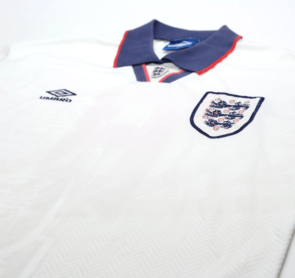 1993/95 GASCOIGNE #8 England Vintage Umbro Home Football Shirt (M)