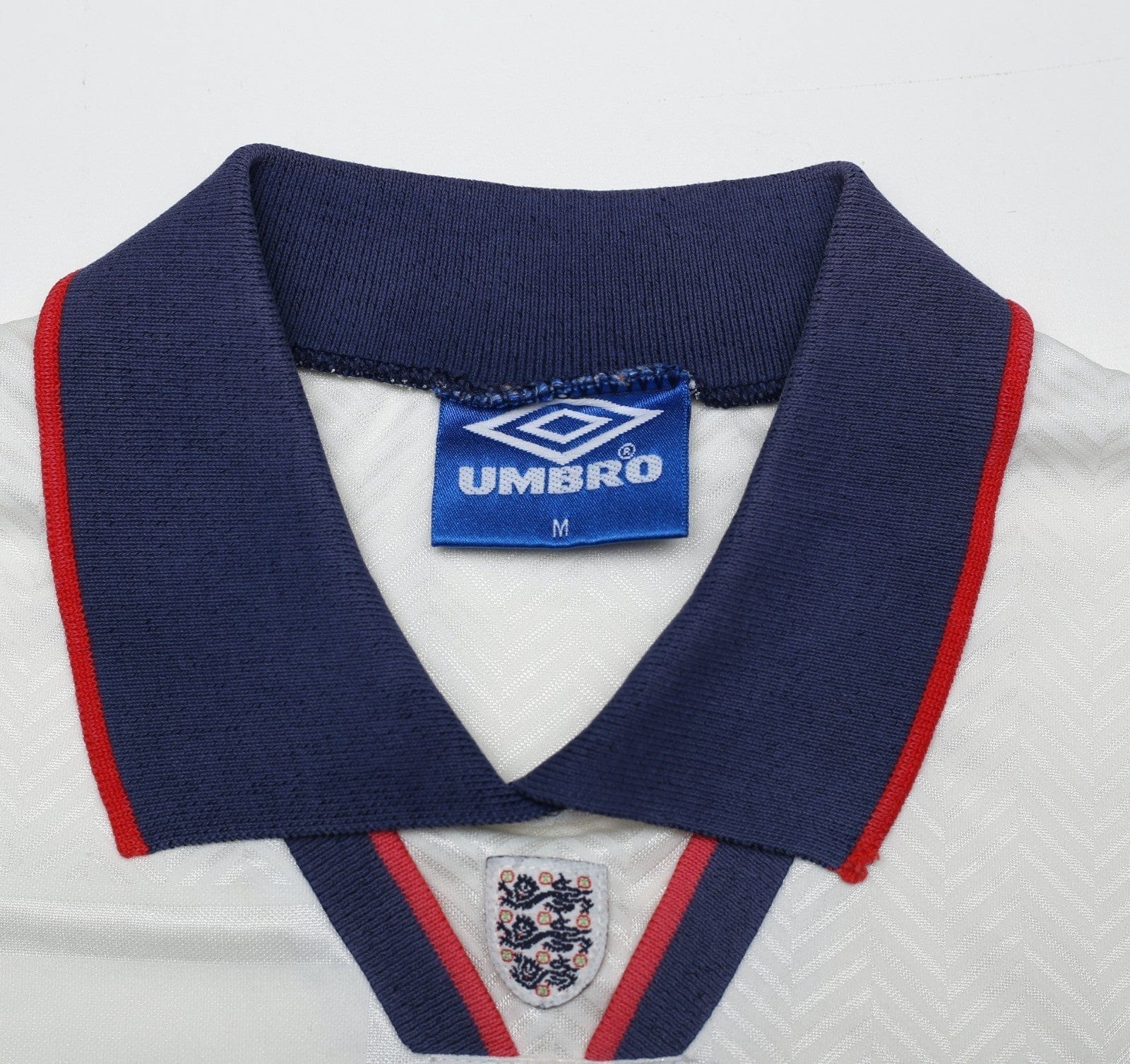 1993/95 GASCOIGNE #8 England Vintage Umbro Home Football Shirt (M)