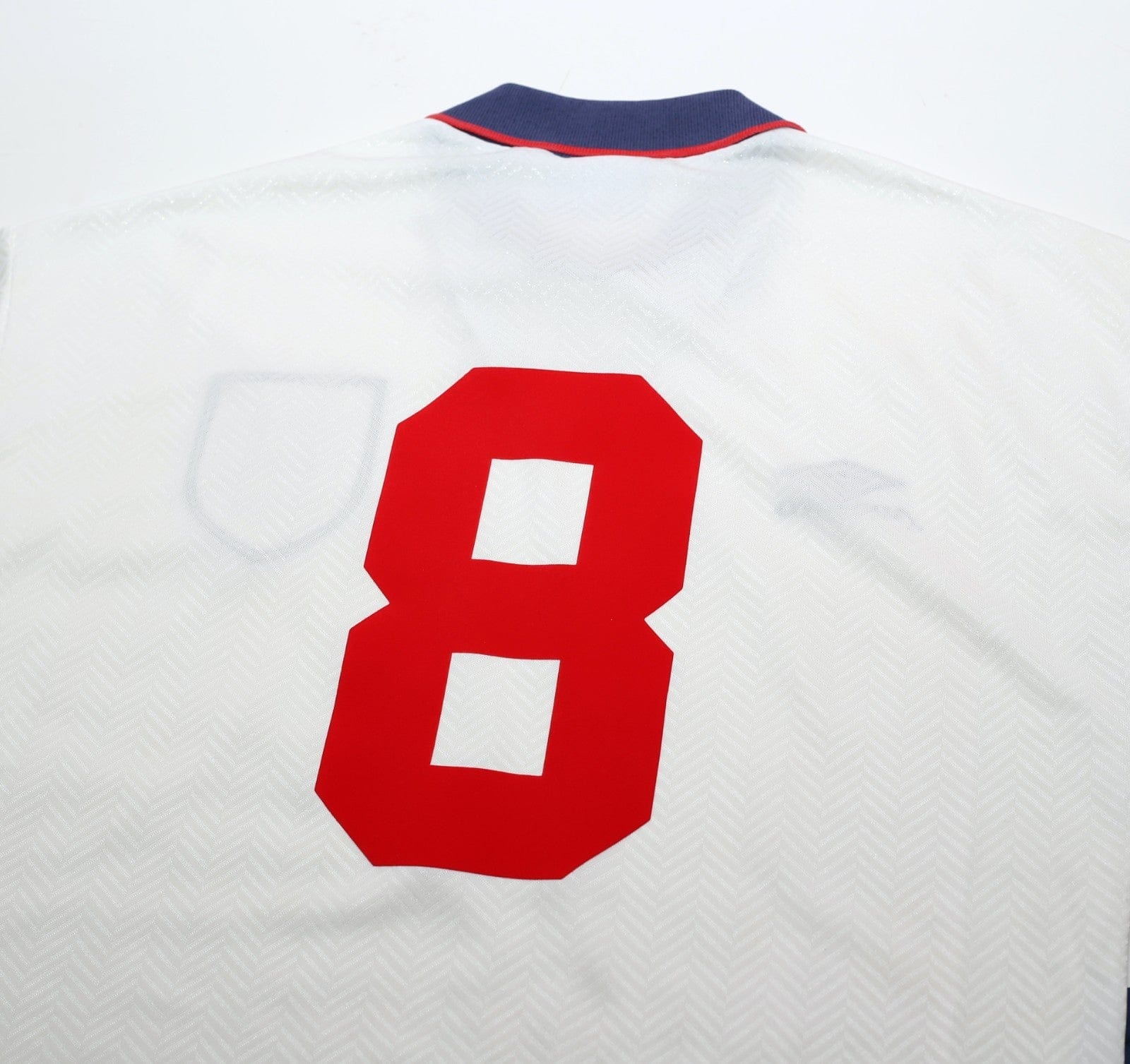 1993/95 GASCOIGNE #8 England Vintage Umbro Home Football Shirt (M)