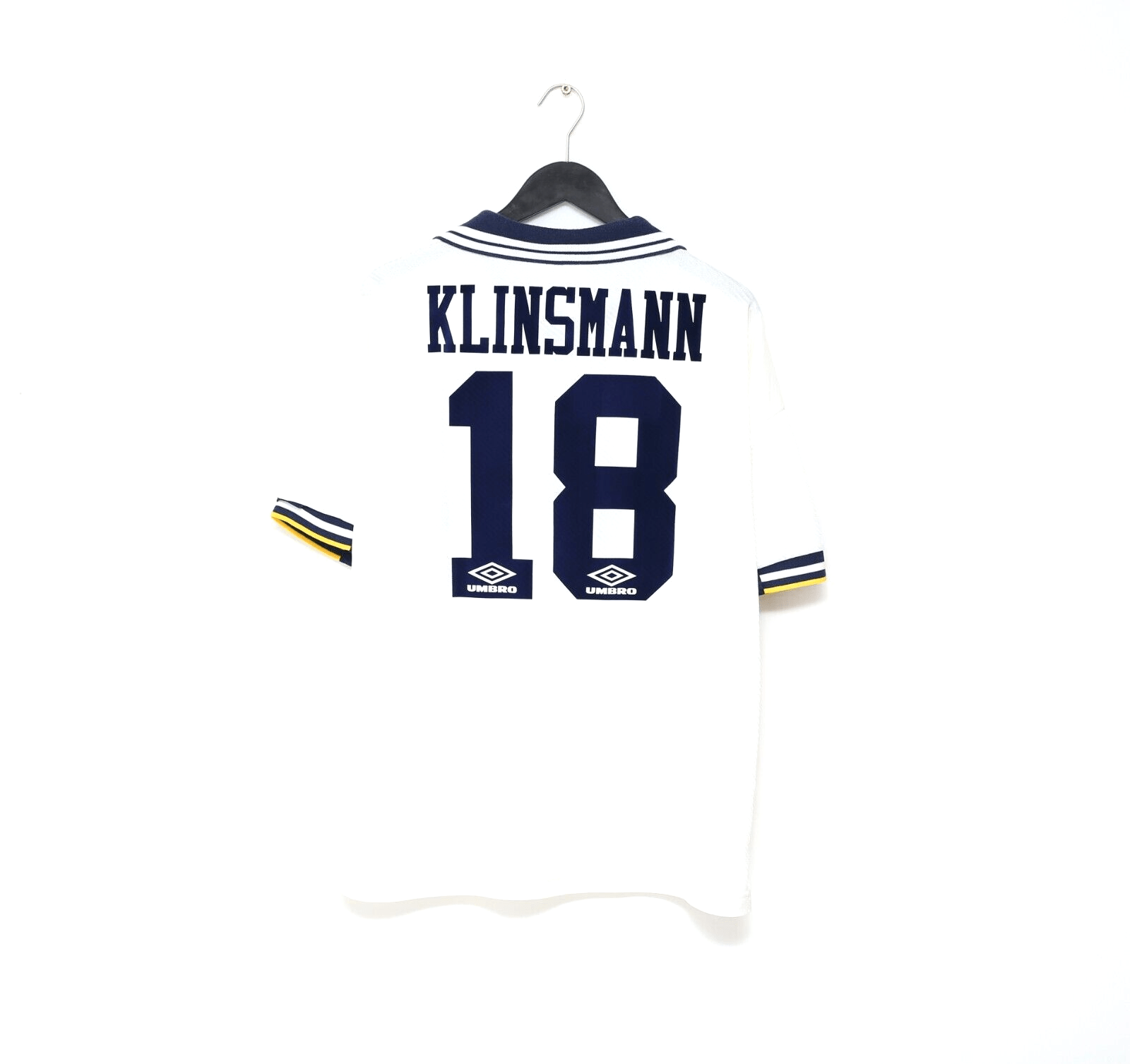 1993/95 KLINSMANN #18 Tottenham Hotspur Vintage Umbro Away Football Shirt (L)