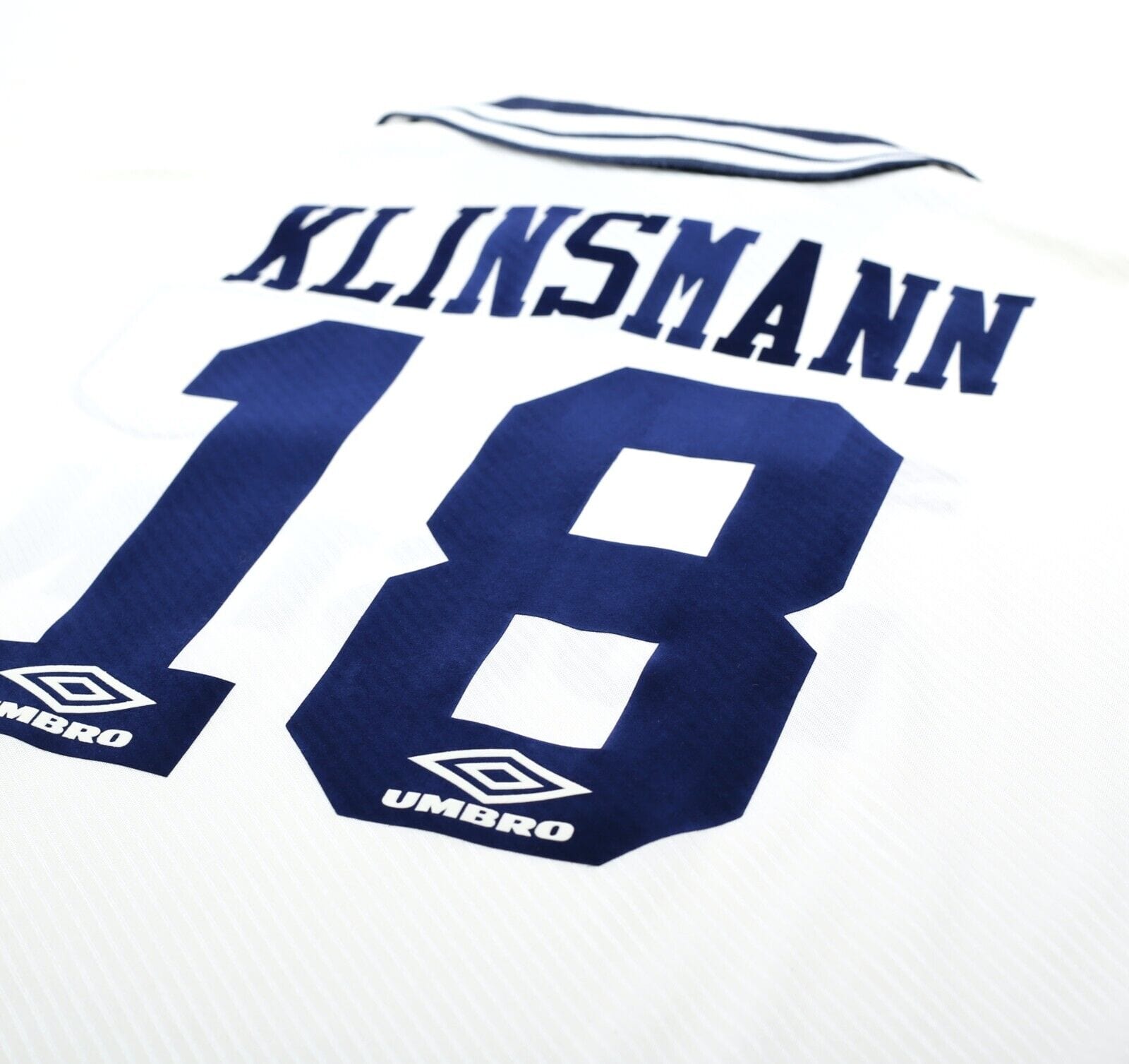 1993/95 KLINSMANN #18 Tottenham Hotspur Vintage Umbro Away Football Shirt (L)