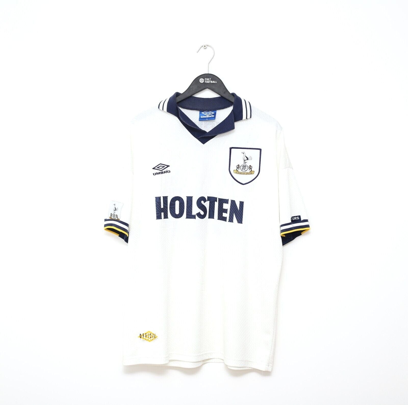1993/95 KLINSMANN #18 Tottenham Hotspur Vintage Umbro Home Football Shirt (XL)