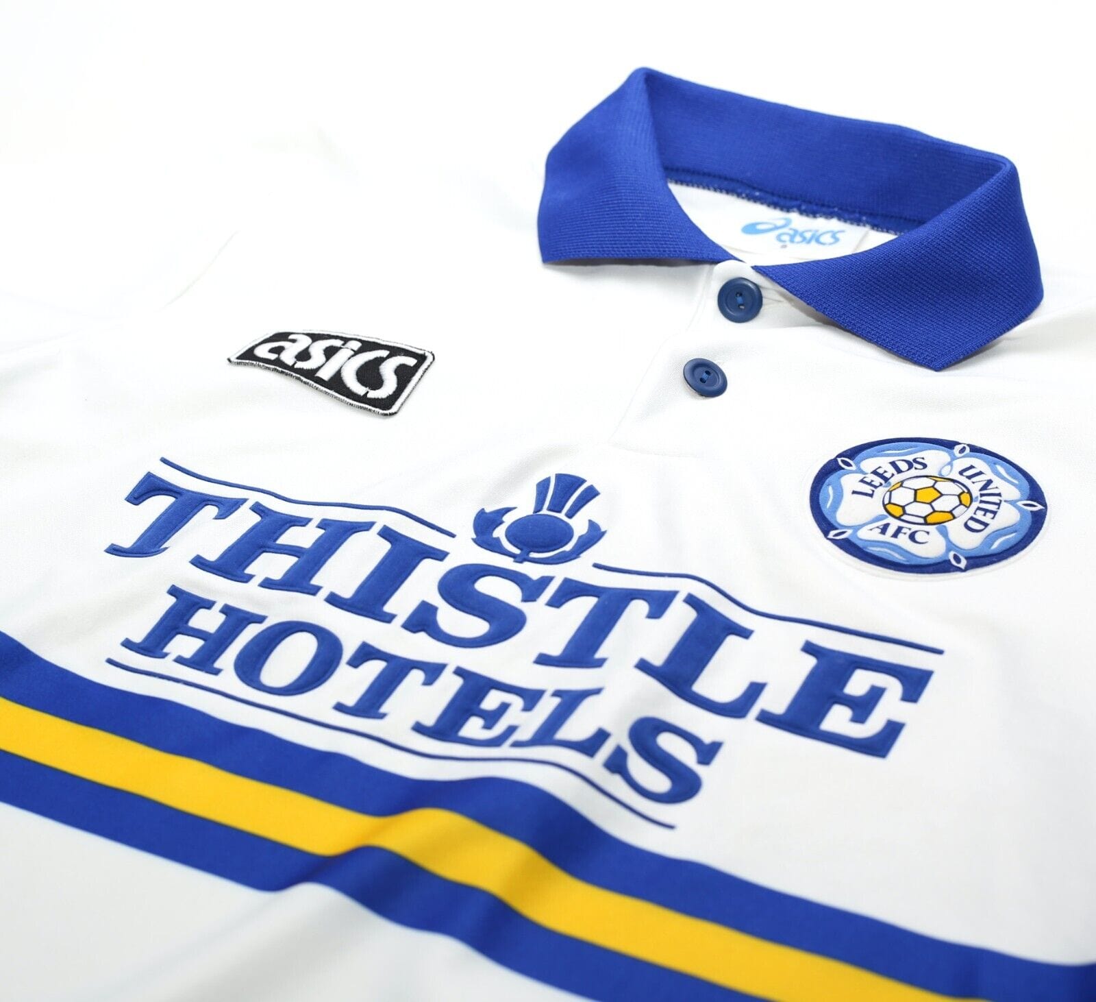 1993/95 LEEDS UNITED Vintage Asics Home Football Shirt Jersey (S)