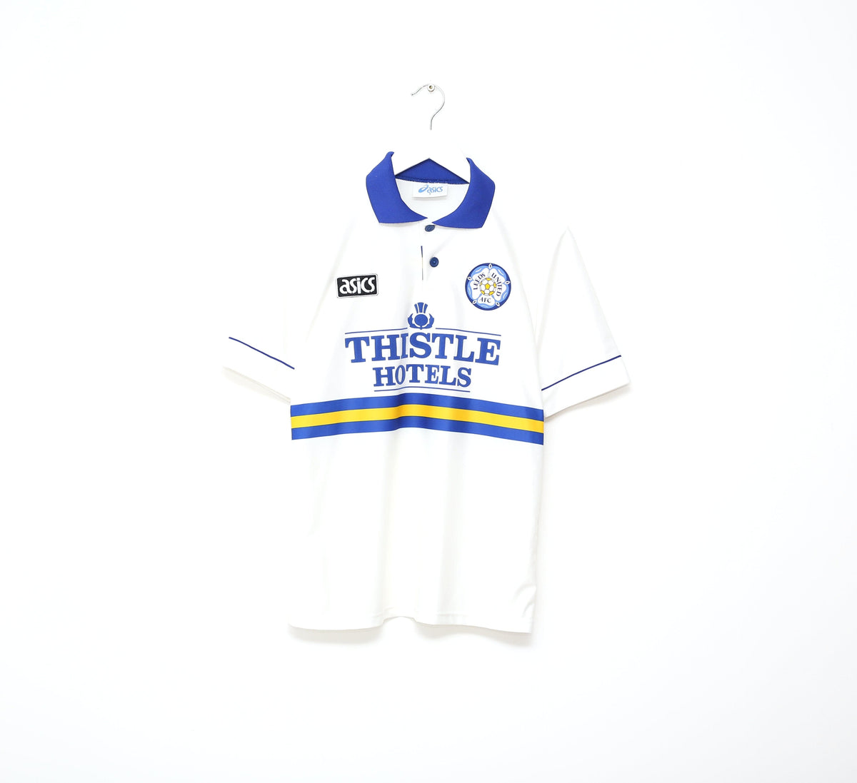 1993/95 LEEDS UNITED Vintage Asics Home Football Shirt Jersey (S)