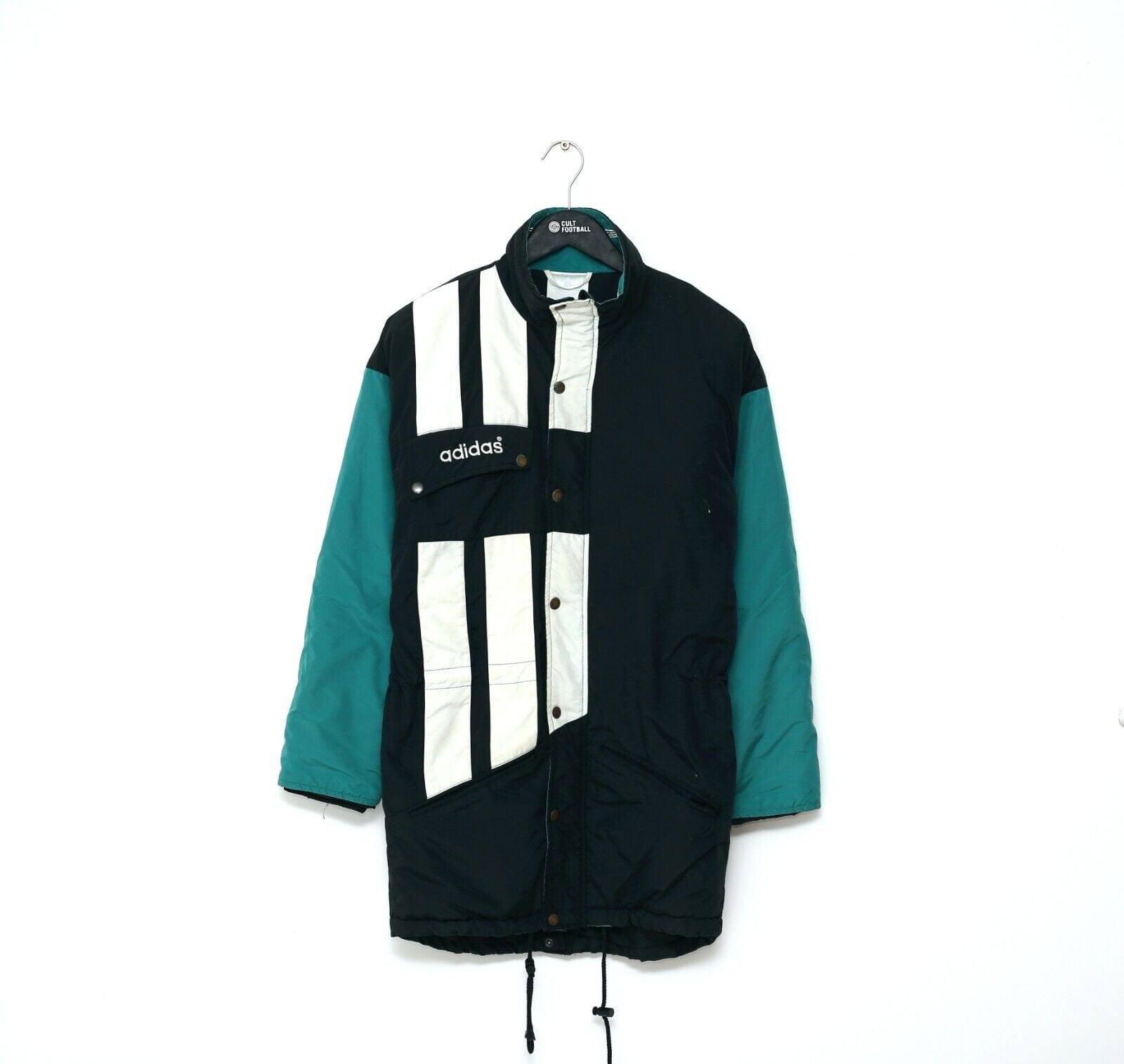 1993/95 LIVERPOOL Style Vintage adidas Football Bench Coat Jacket (S) 34/36