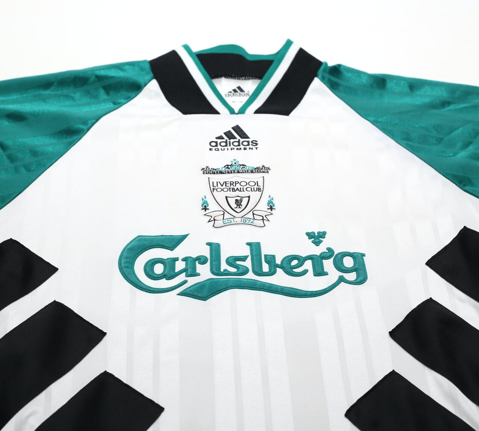 1993/95 LIVERPOOL Vintage adidas Equipment Away Football Shirt Jersey (M) 38/40