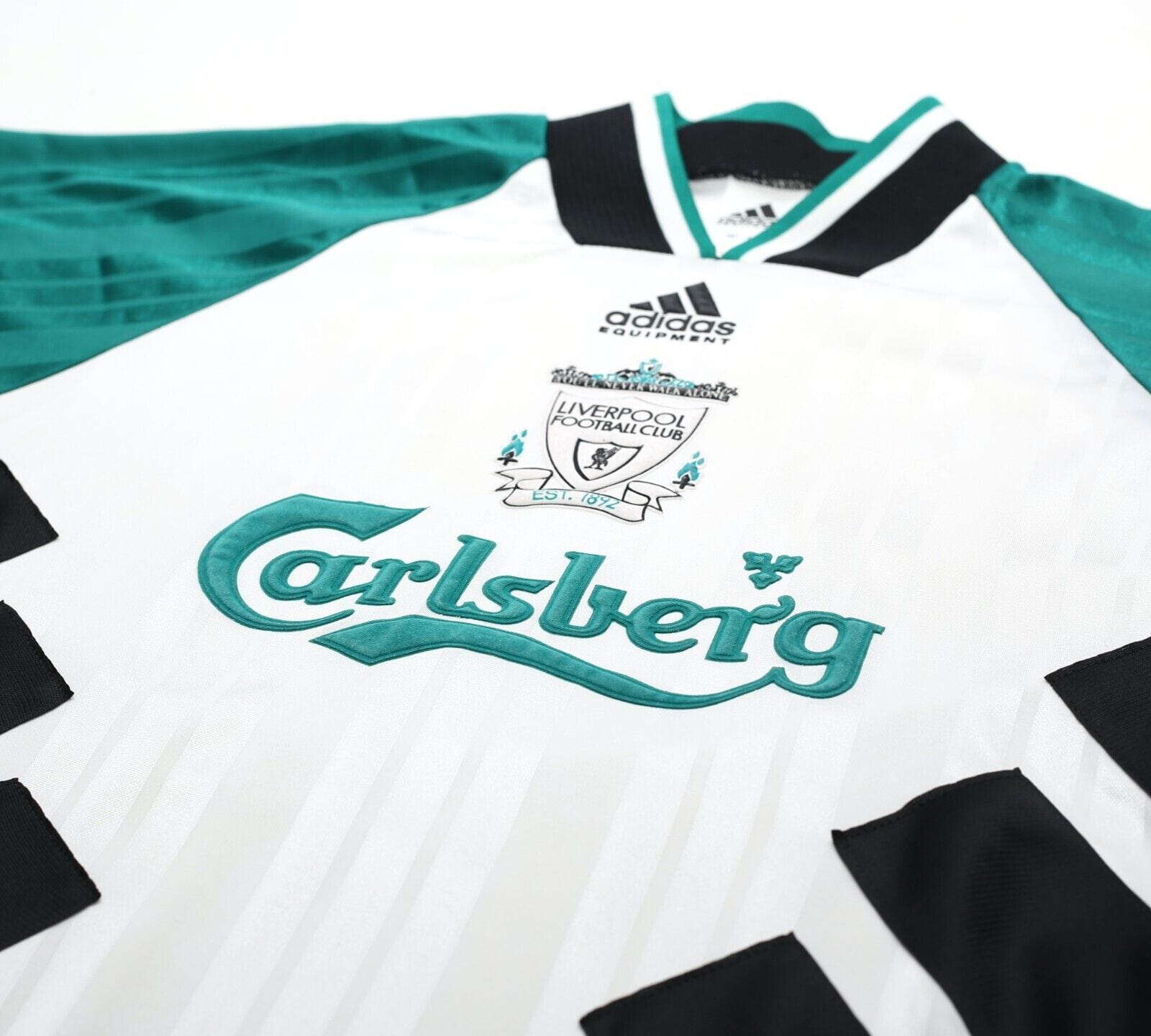 1993/95 LIVERPOOL Vintage adidas Equipment Away Football Shirt Jersey (M) 38/40