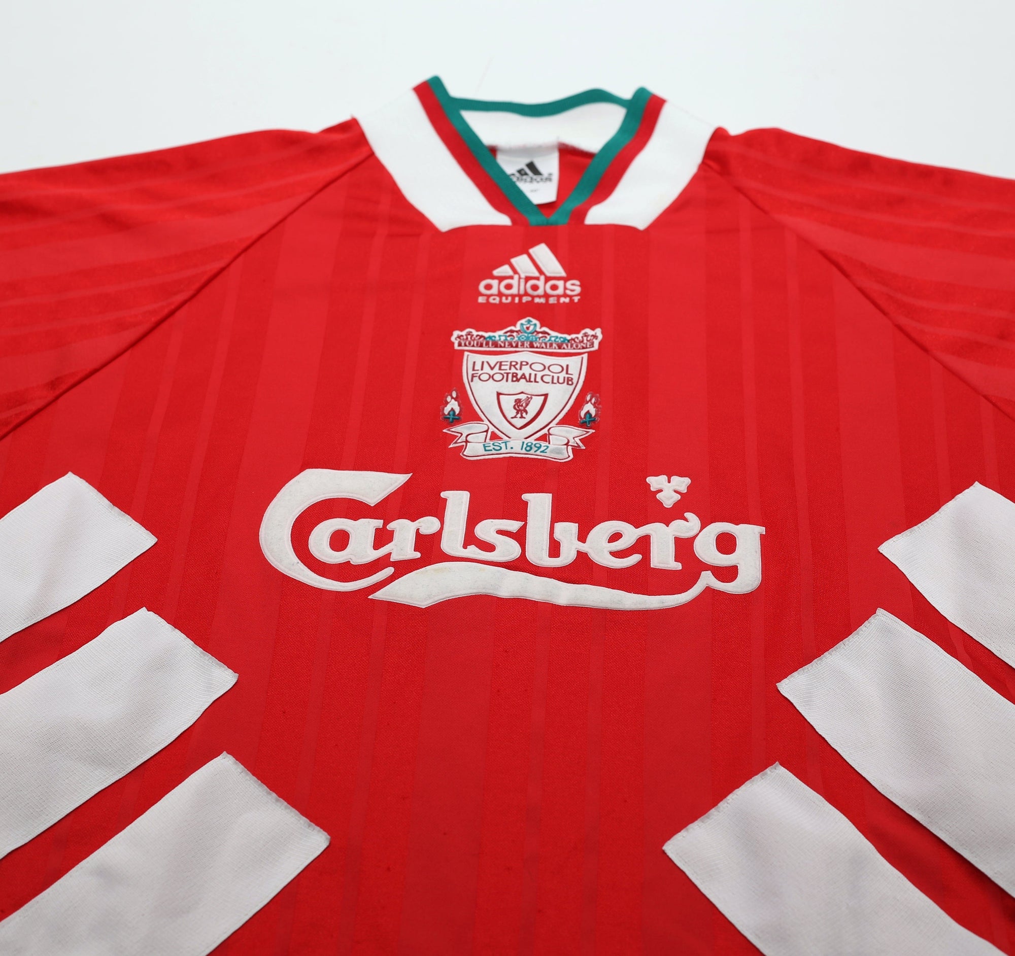 1993/95 LIVERPOOL Vintage adidas Equipment Home Football Shirt 38/40 (M)