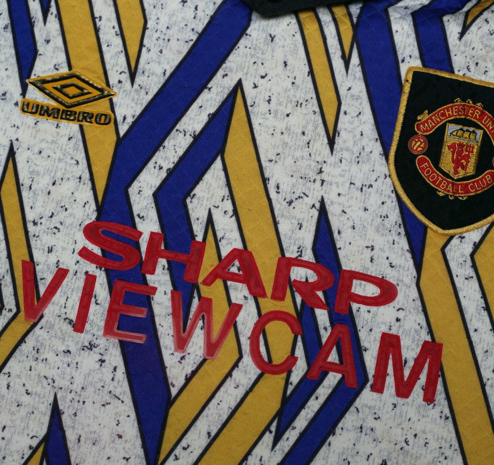 1993/95 MANCHESTER UNITED Vintage Umbro Away GK Football Shirt (S)