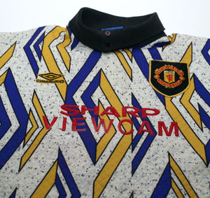 1993/95 MANCHESTER UNITED Vintage Umbro Away GK Football Shirt (S)