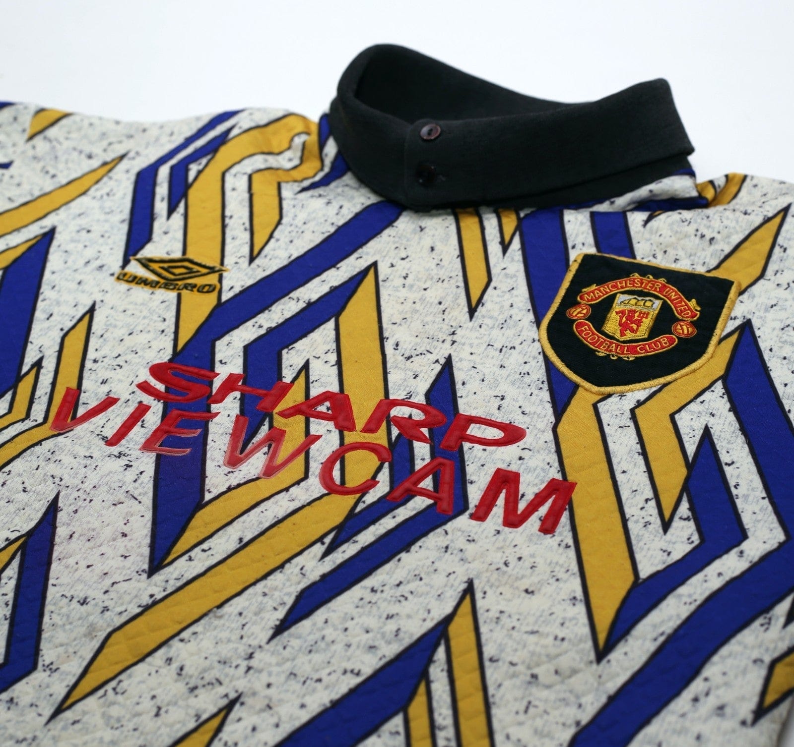 1993/95 MANCHESTER UNITED Vintage Umbro Away GK Football Shirt (S)