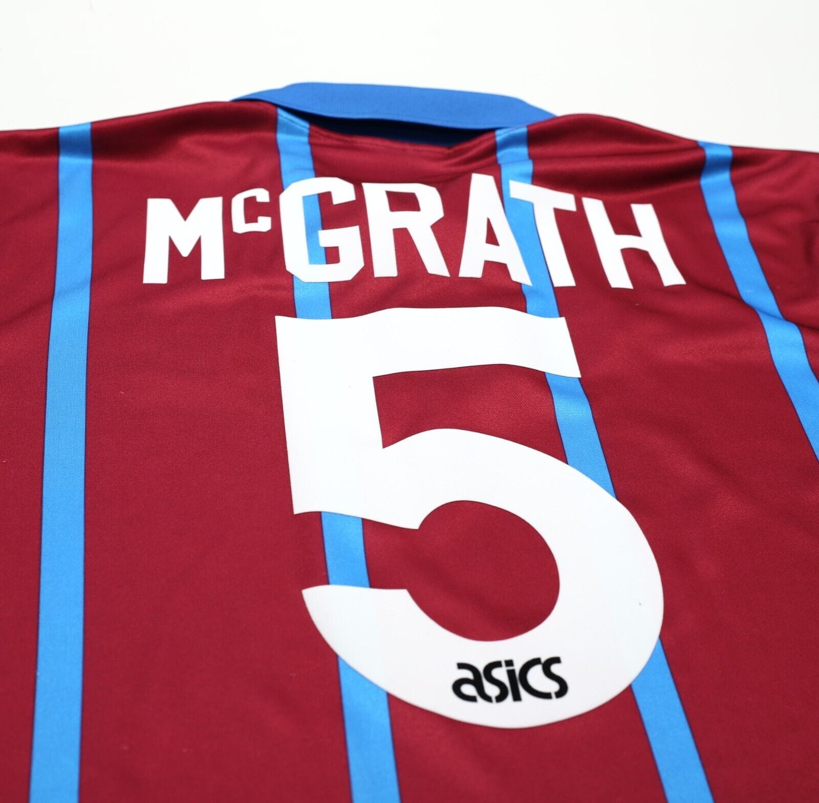 1993/95 McGRATH #5 Aston Villa Vintage Asics Home Football Shirt (L)