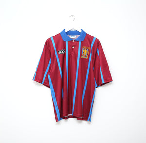 1993/95 McGRATH #5 Aston Villa Vintage Asics Home Football Shirt (L)