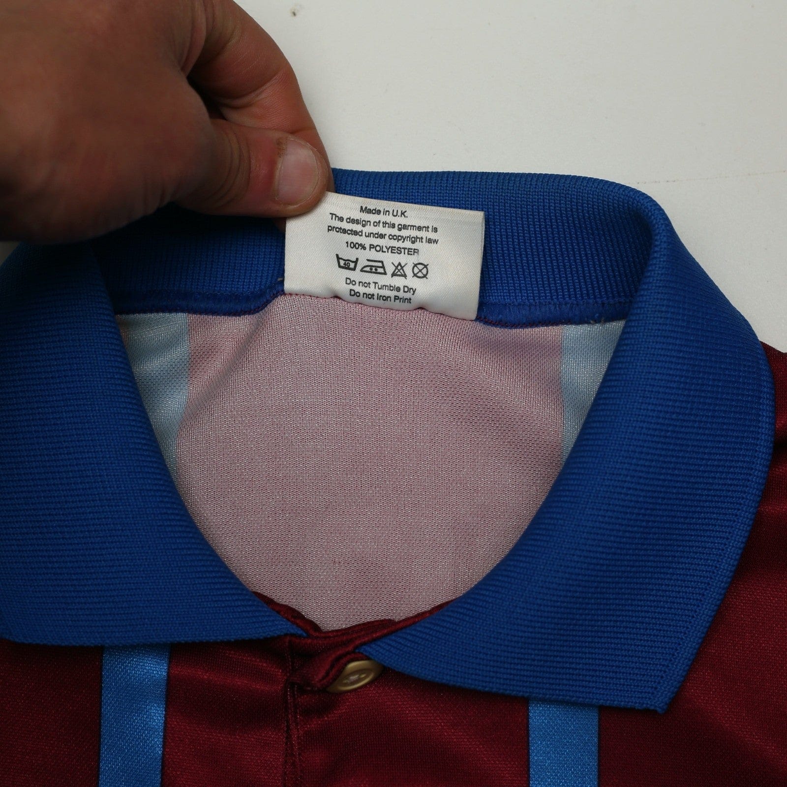 1993/95 McGrath #5 Aston Villa Vintage Asics Home Football Shirt (XL)