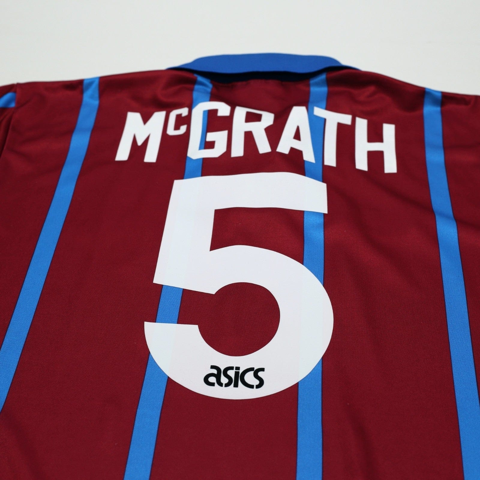 1993/95 McGrath #5 Aston Villa Vintage Asics Home Football Shirt (XL)
