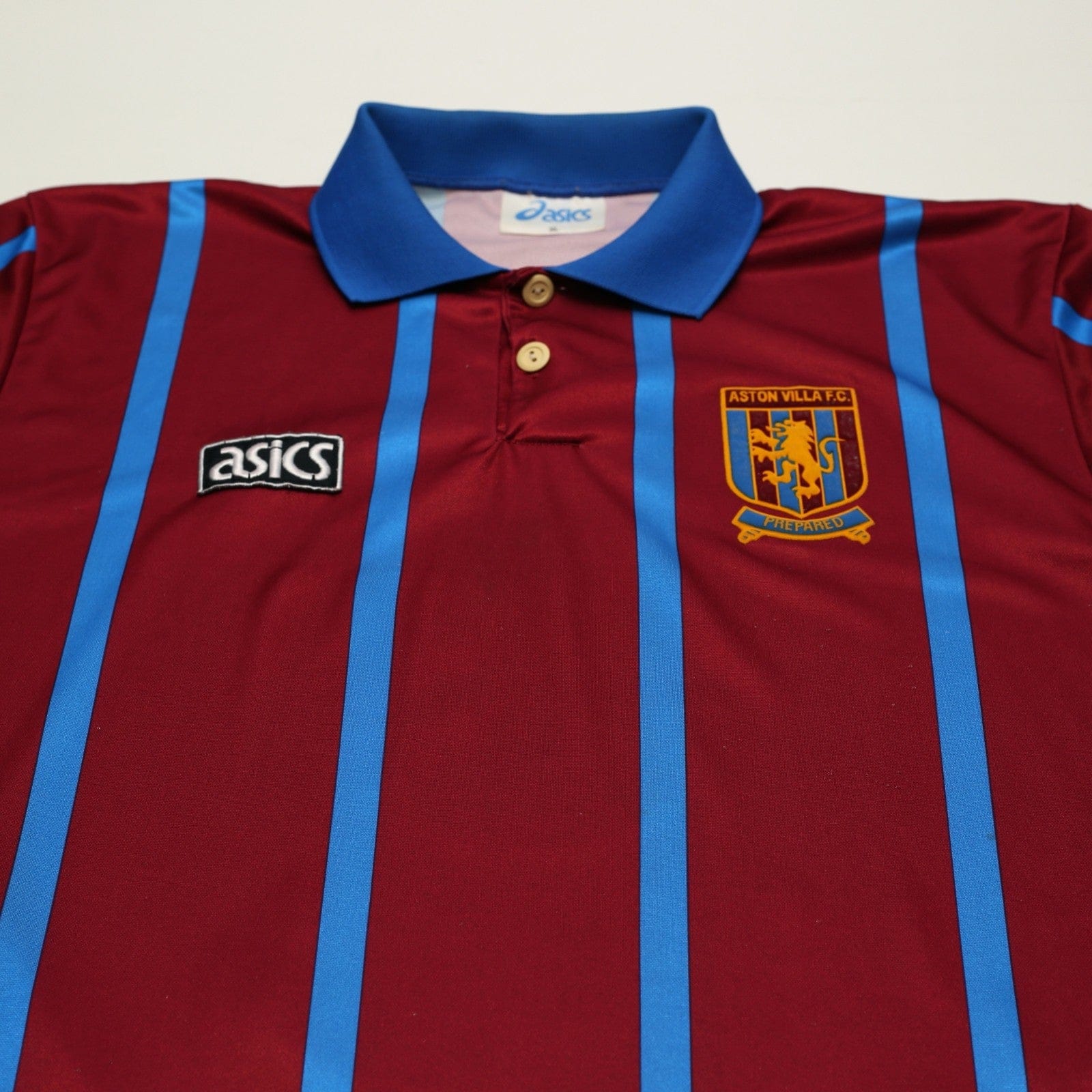 1993/95 McGrath #5 Aston Villa Vintage Asics Home Football Shirt (XL)