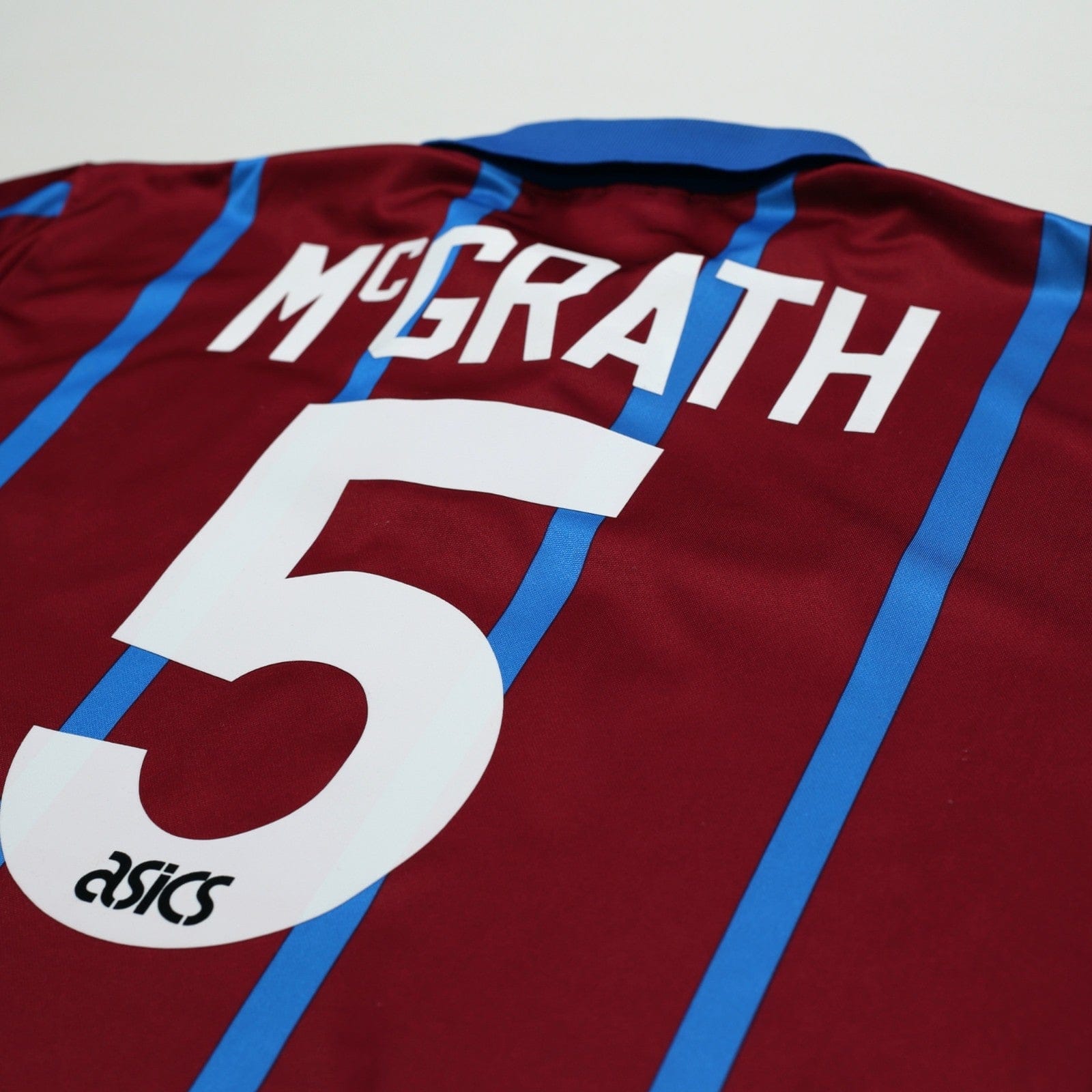 1993/95 McGrath #5 Aston Villa Vintage Asics Home Football Shirt (XL)