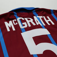 1993/95 McGrath #5 Aston Villa Vintage Asics Home Football Shirt (XL)