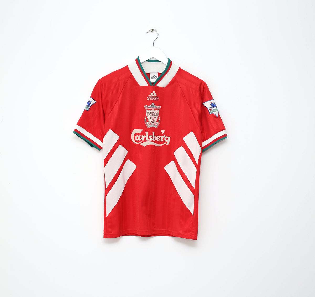 1993/95 McMANAMAN #17 Liverpool Vintage adidas Home Football Shirt (S) 34/36