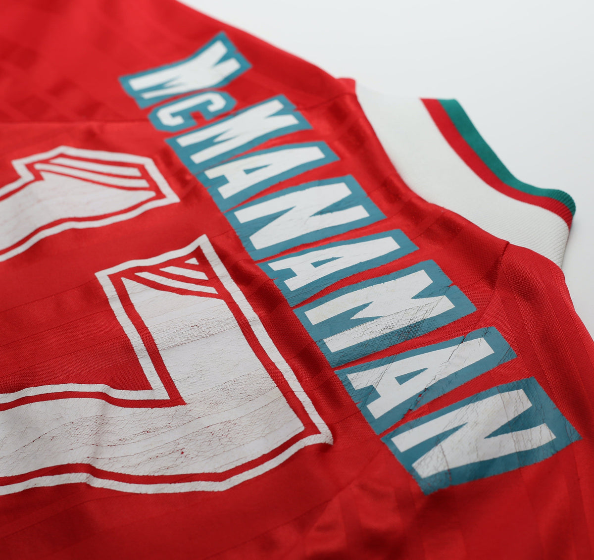 1993/95 McMANAMAN #17 Liverpool Vintage adidas Home Football Shirt (S) 34/36