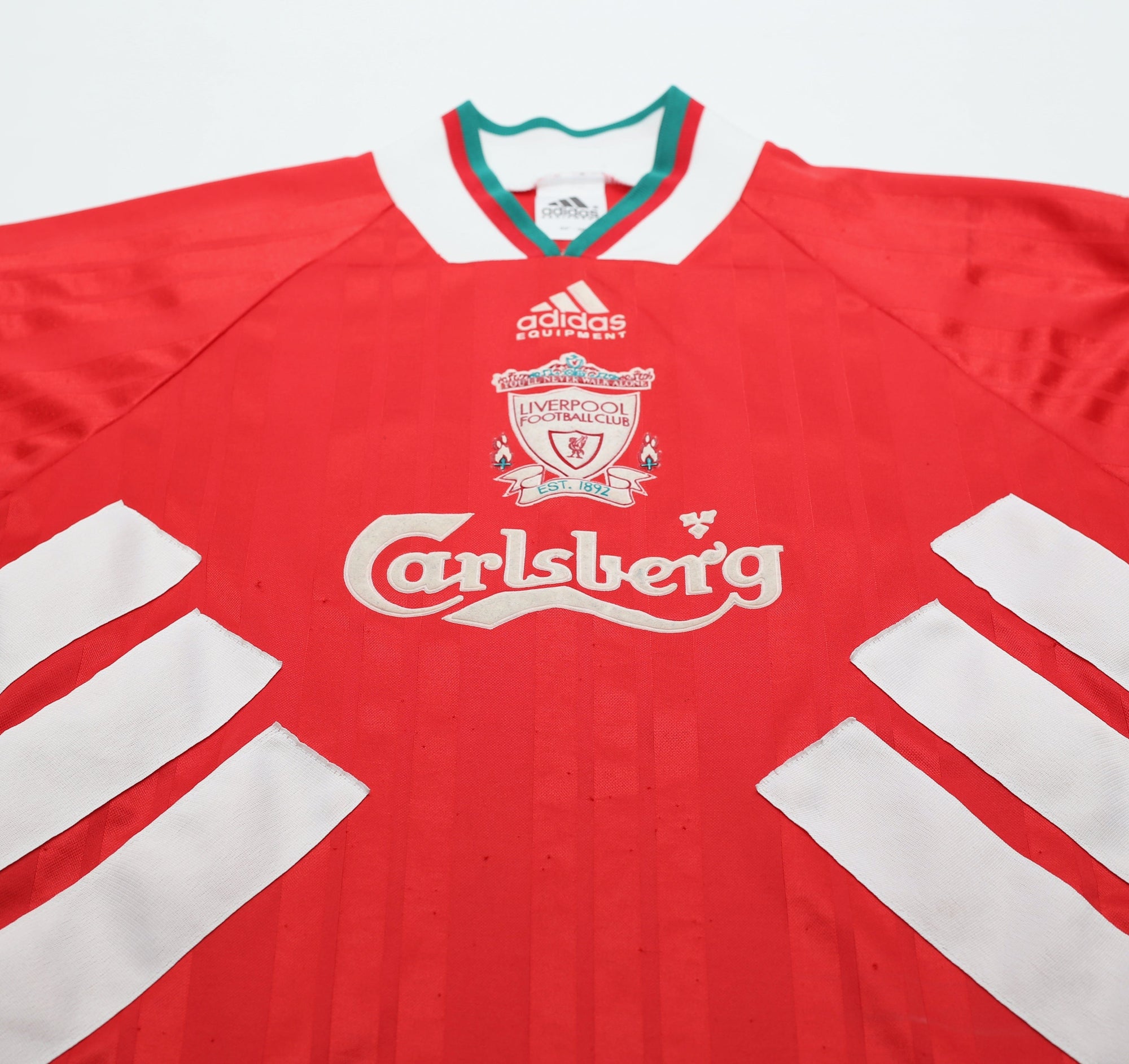 1993/95 McMANAMAN #17 Liverpool Vintage adidas Home Football Shirt (S) 34/36