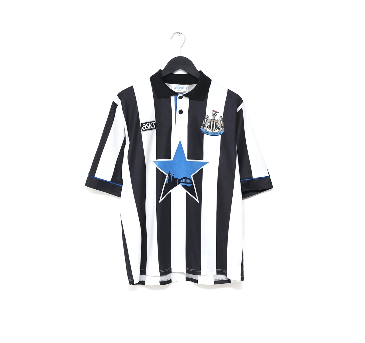 1993/95 NEWCASTLE UNITED Vintage Asics Home Football Shirt (L)