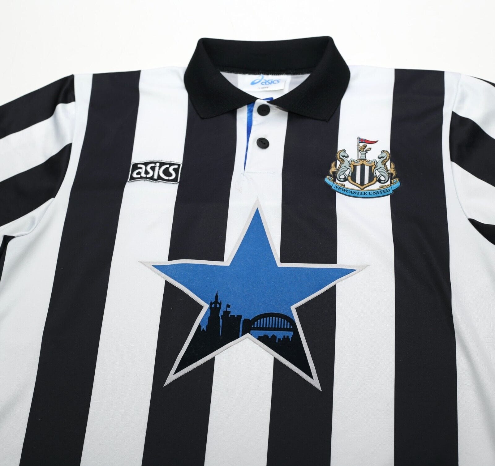 1993/95 NEWCASTLE UNITED Vintage Asics Home Football Shirt (L)