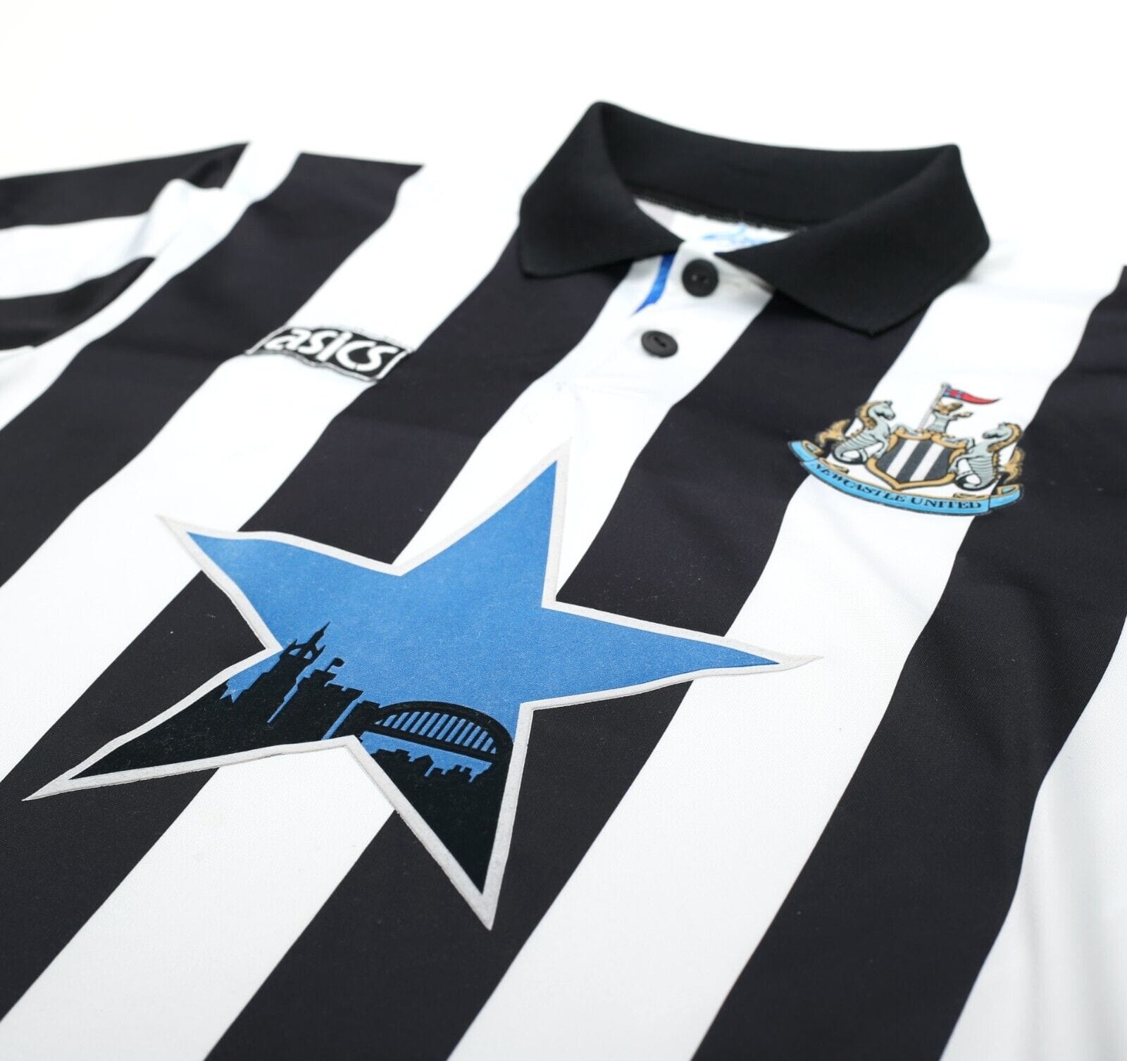 1993/95 NEWCASTLE UNITED Vintage Asics Home Football Shirt (L)