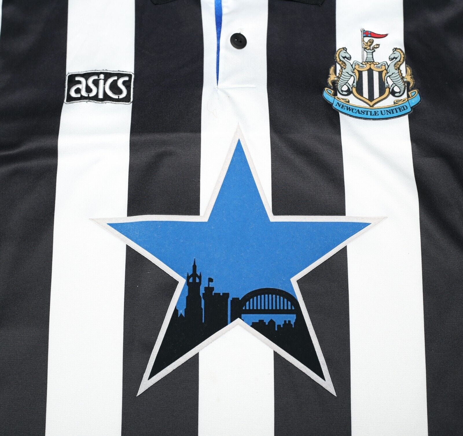 1993/95 NEWCASTLE UNITED Vintage Asics Home Football Shirt (L)