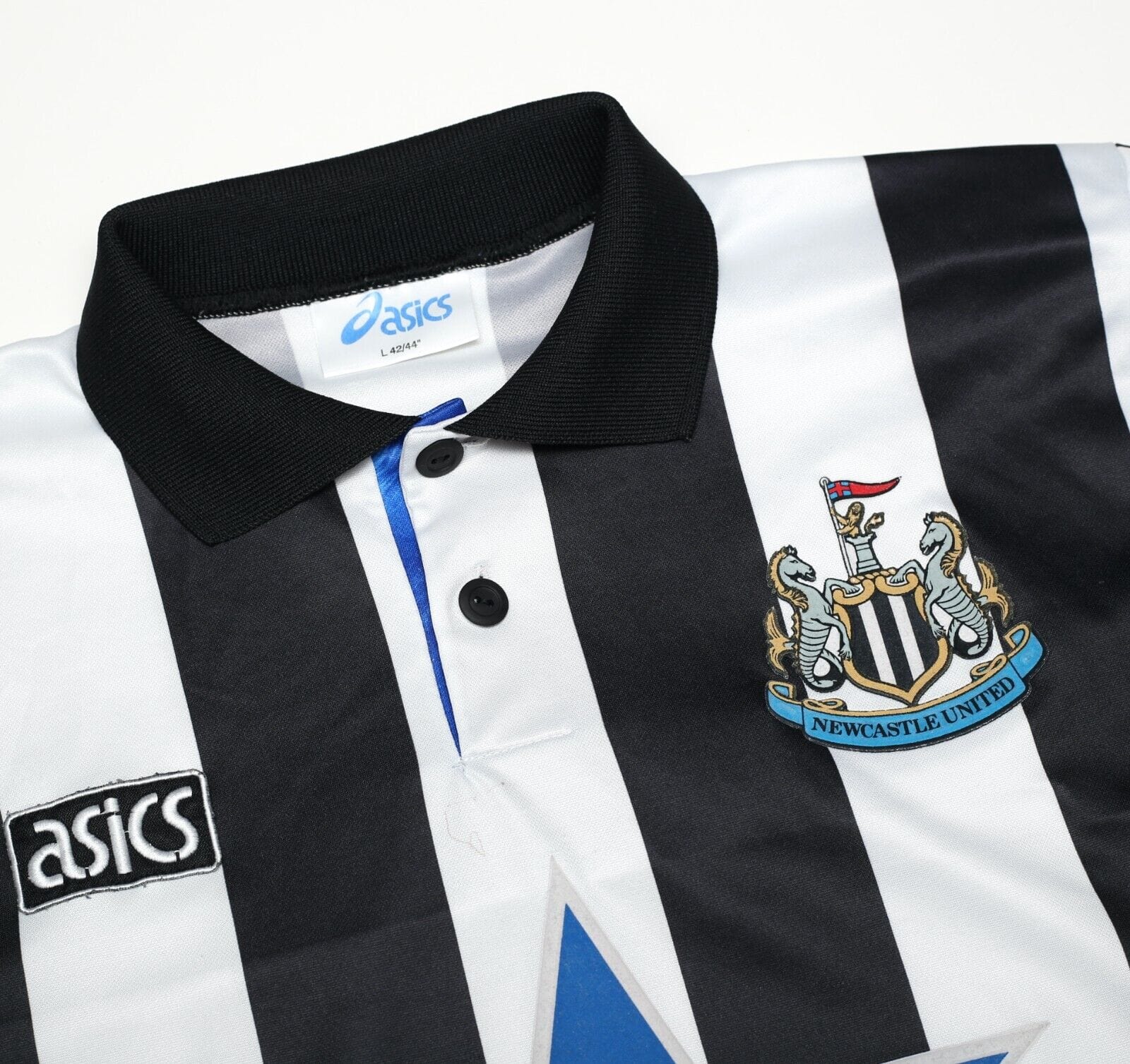 1993/95 NEWCASTLE UNITED Vintage Asics Home Football Shirt (L)