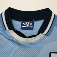 1993/95 Rosler #28 Manchester City Vintage Umbro Home Football Shirt (L)