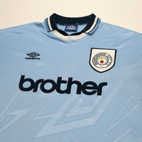 1993/95 Rosler #28 Manchester City Vintage Umbro Home Football Shirt (L)