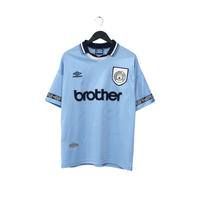 1993/95 Rosler #28 Manchester City Vintage Umbro Home Football Shirt (L)