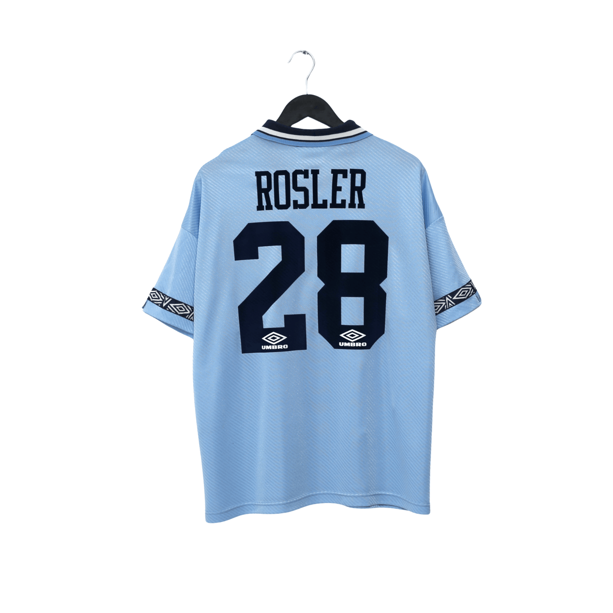 1993/95 Rosler #28 Manchester City Vintage Umbro Home Football Shirt (L)