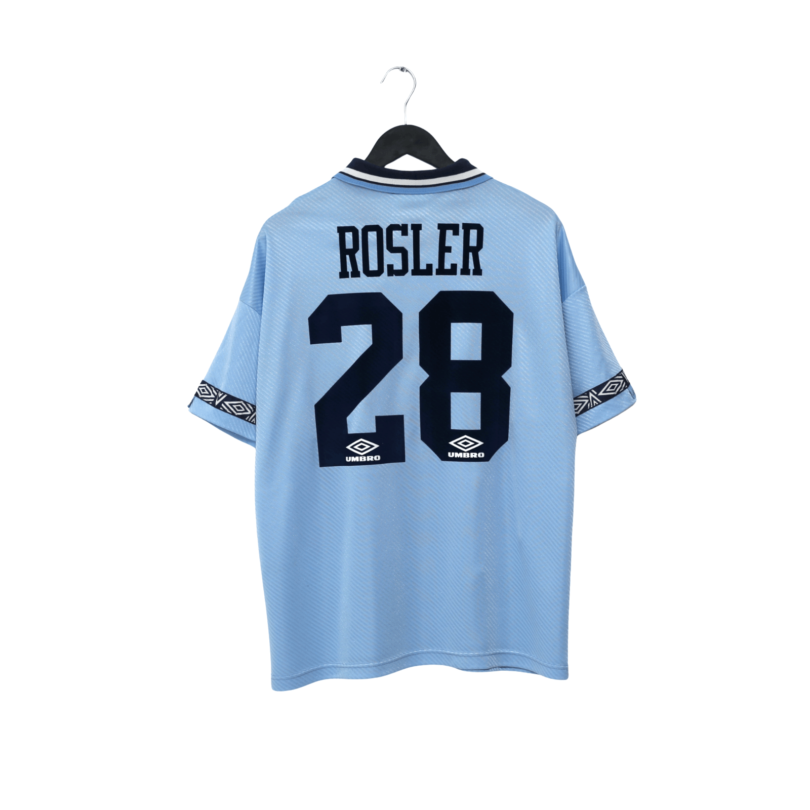 1993/95 Rosler #28 Manchester City Vintage Umbro Home Football Shirt (L)