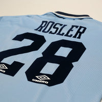 1993/95 Rosler #28 Manchester City Vintage Umbro Home Football Shirt (L)