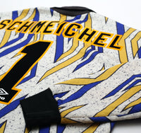 1993/95 SCHMEICHEL #1 Manchester United Vintage Umbro Away GK Football Shirt (L)