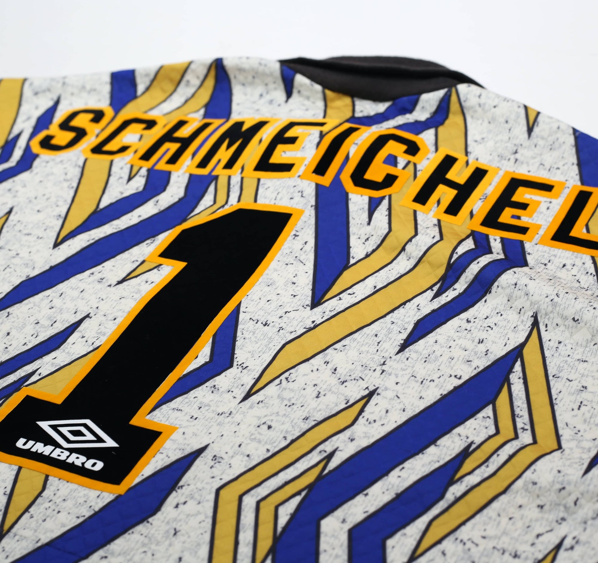 1993/95 SCHMEICHEL #1 Manchester United Vintage Umbro Away GK Football Shirt (L)