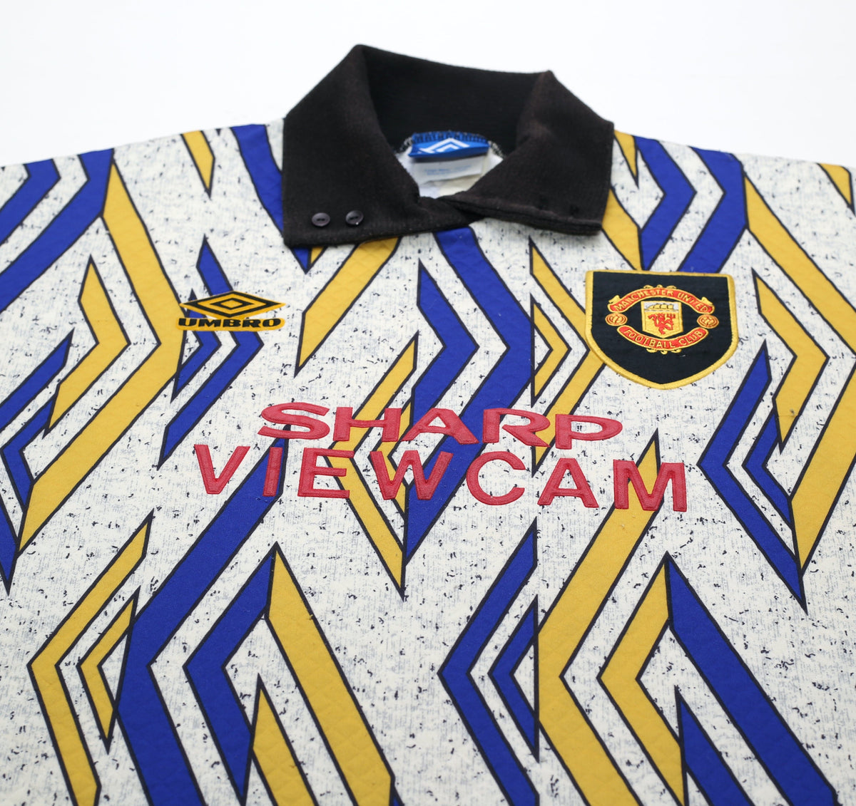 1993/95 SCHMEICHEL #1 Manchester United Vintage Umbro Away GK Football Shirt (L)